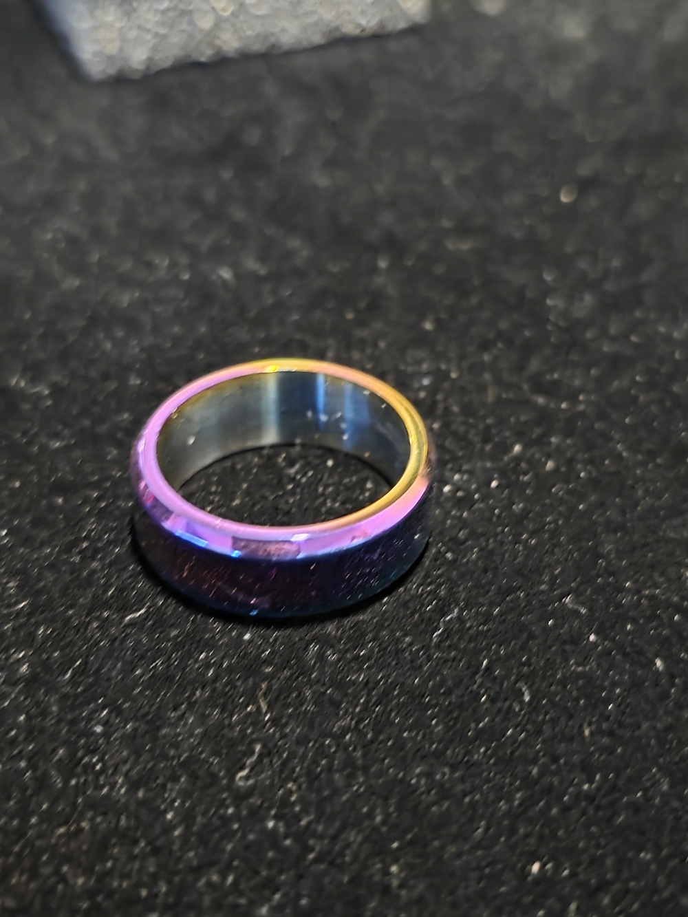 Iridescent Stainless Steel Ring Sz9.5 - Picture 3 of 5